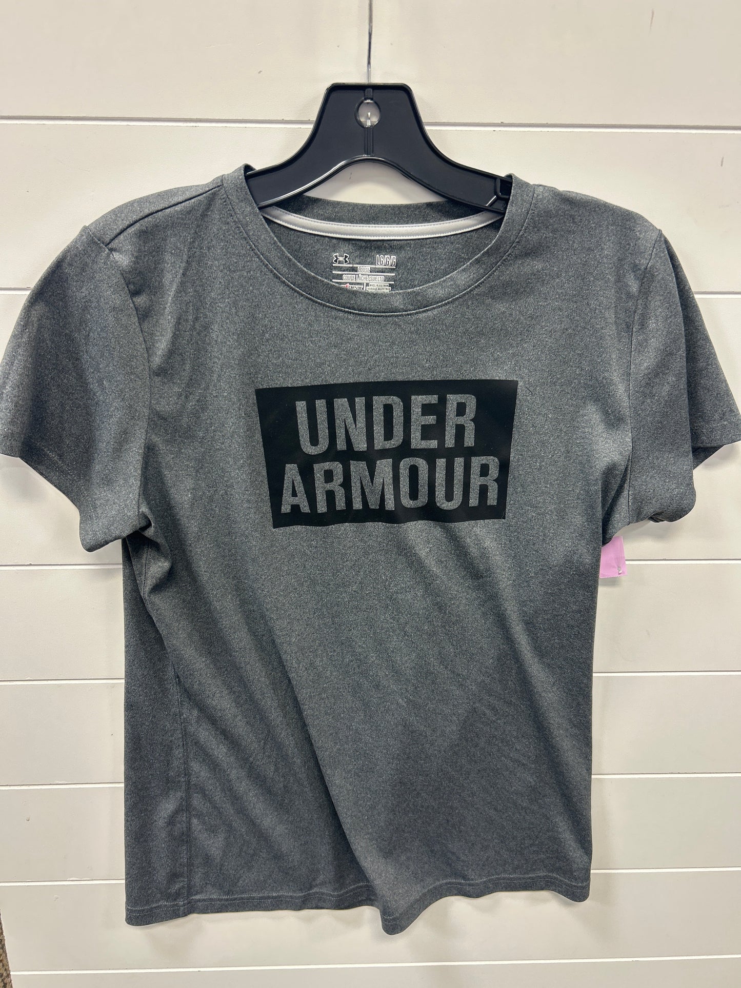 Athletic Top Ss By Under Armour In Grey, Size:L