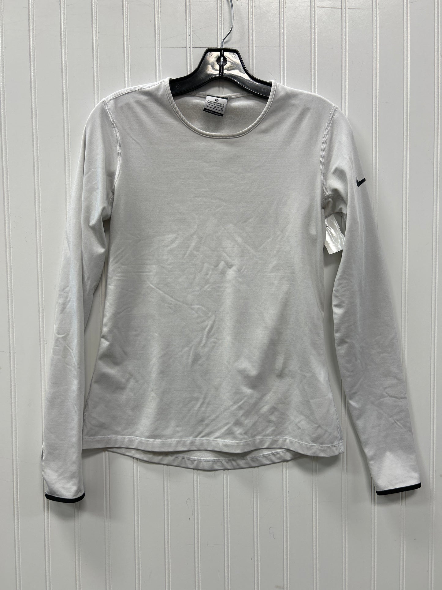 Athletic Top Ls Crewneck By Nike Apparel In White, Size:M