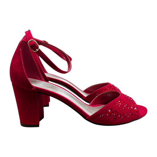 Sandals Heels Block By Cl By Chinese Laundry In Red, Size:8