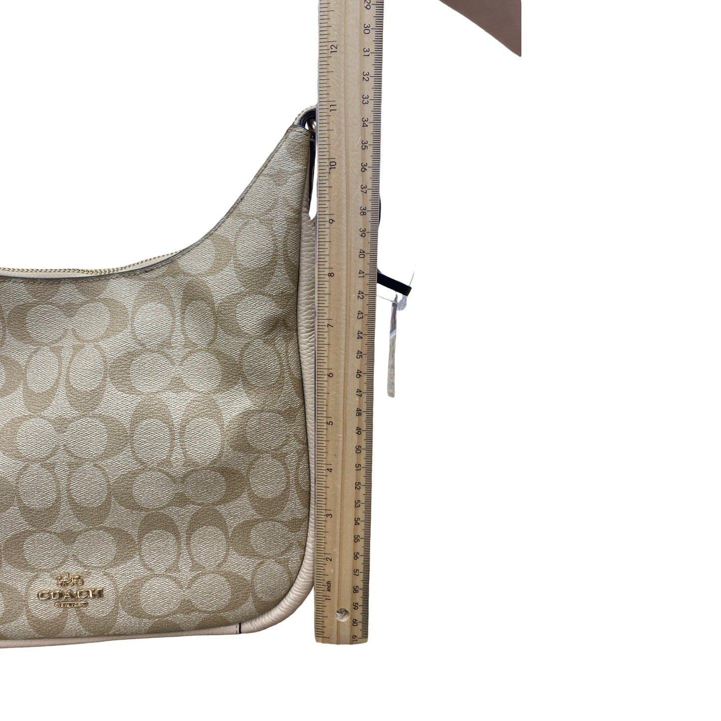 Handbag Designer By Coach In Cream, Size:Medium
