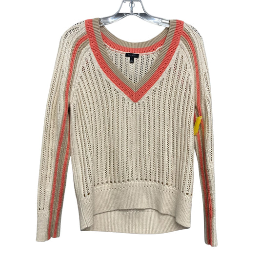 Sweater By Talbots In Cream & Coral, Size:Xs