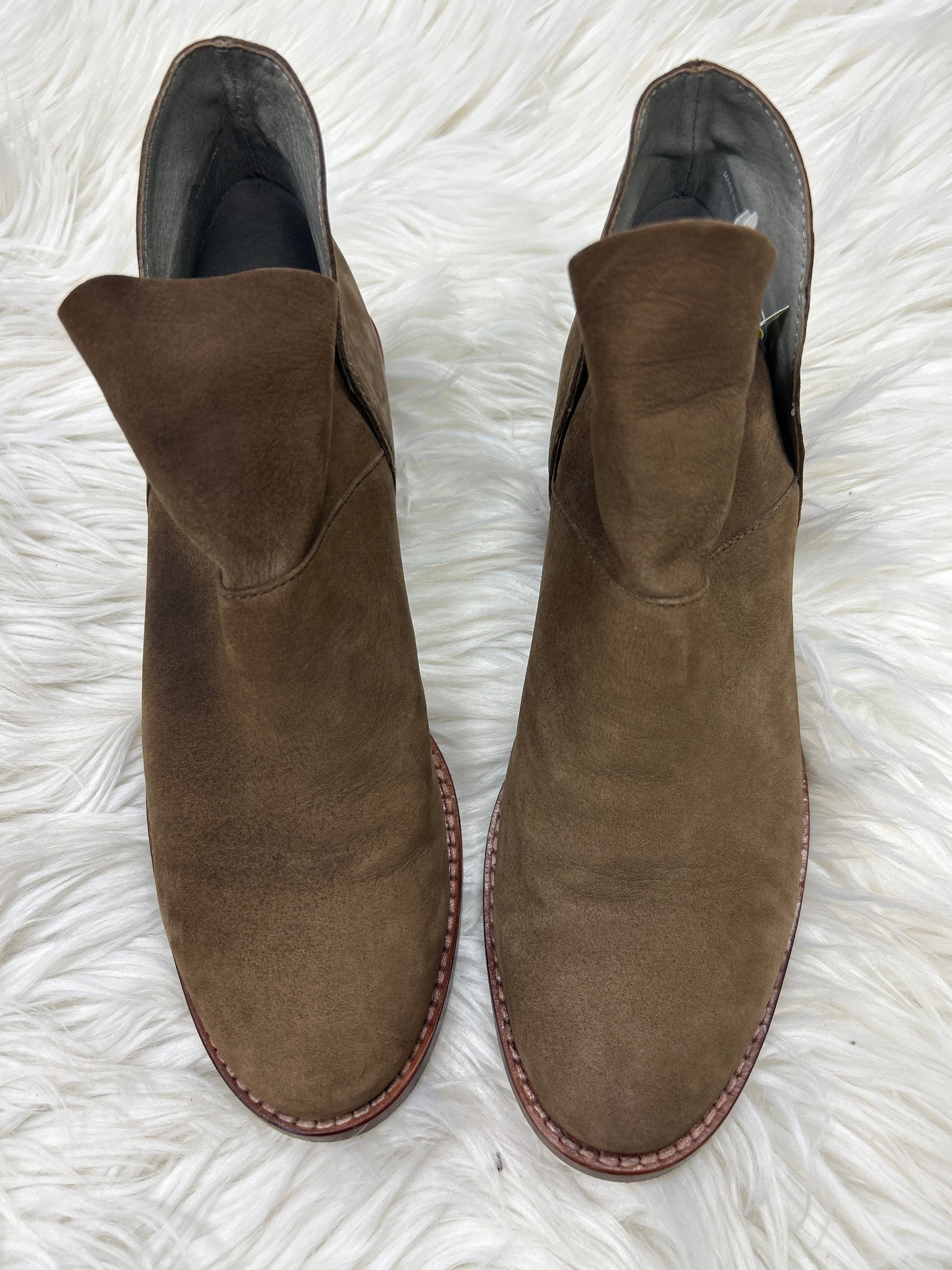 Boots Ankle Heels By Eileen Fisher In Brown, Size:7