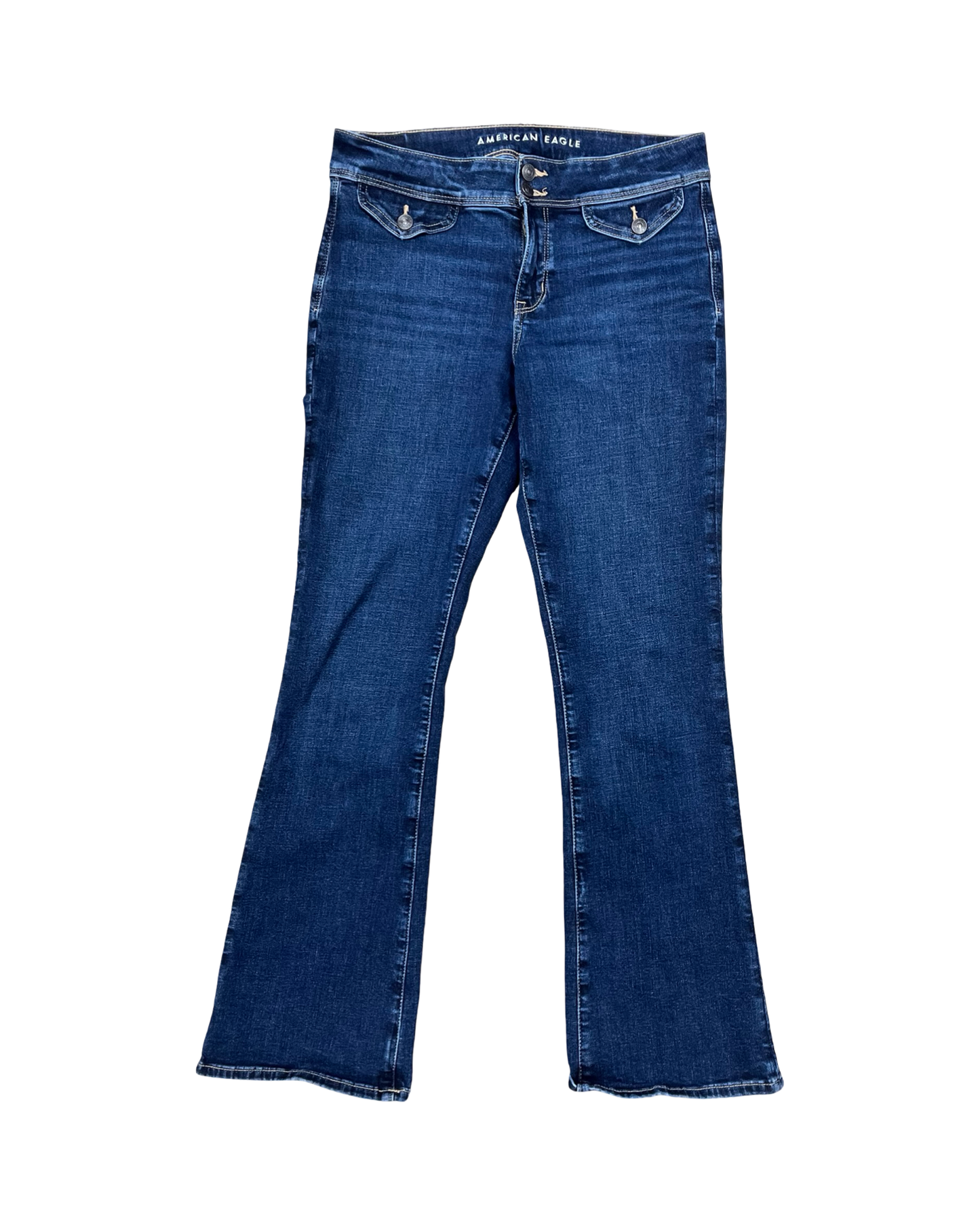 Jeans Boot Cut By American Eagle In Blue Denim, Size:8
