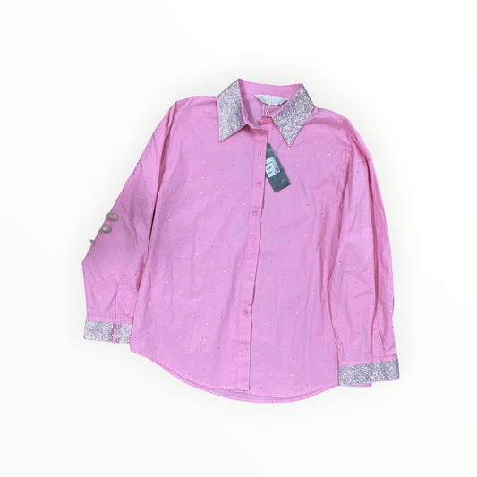 Blouse Ls By Clothes Mentor In Pink, Size:S