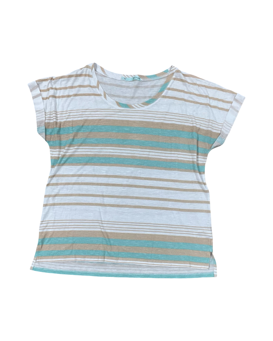 Top Ss By Maurices In Green & Tan, Size:L