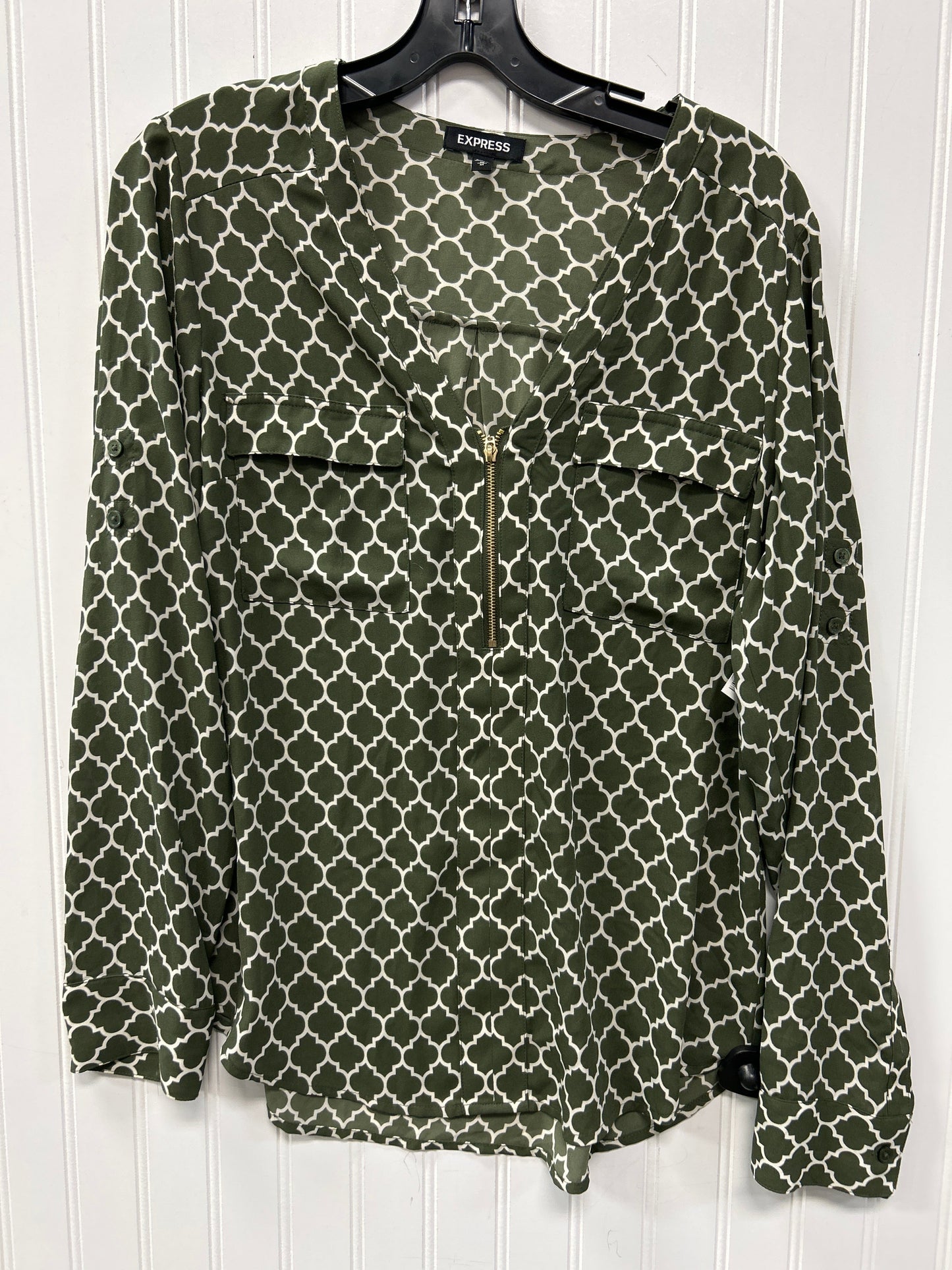 Top Ls By Express In Green, Size:M