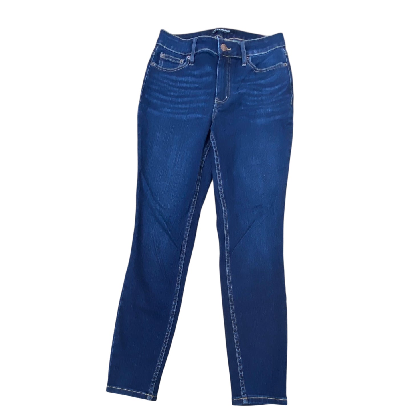 Jeans Skinny By Calvin Klein In Blue Denim, Size:4