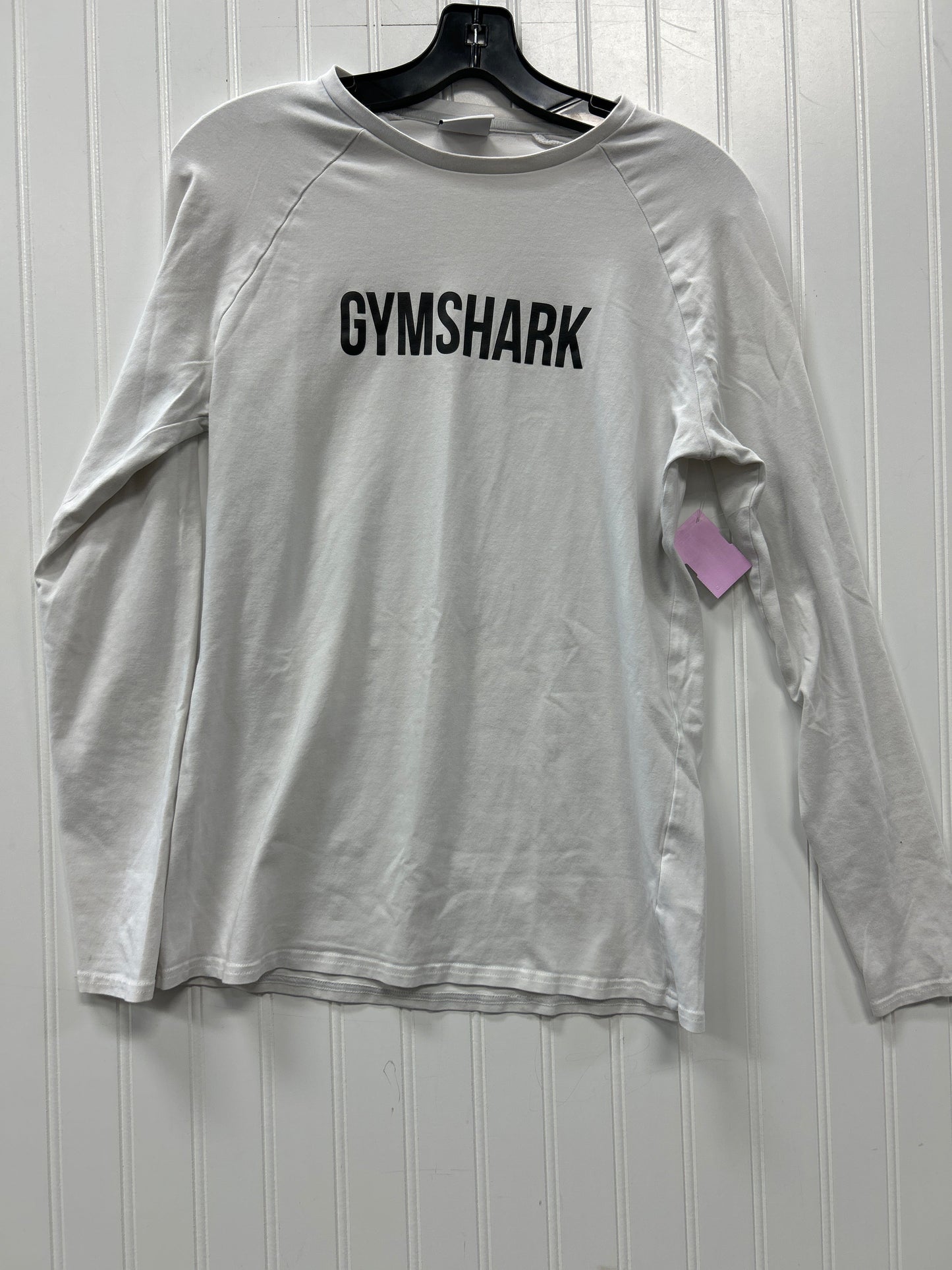 Athletic Top Ls Crewneck By Gym Shark In White, Size:S