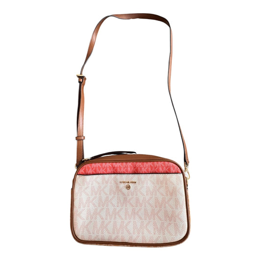 Handbag Designer By Michael Kors In Pink & Tan, Size:Small