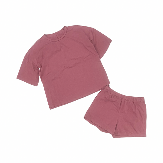 Shorts Set By Ekouaer In Pink, Size:M