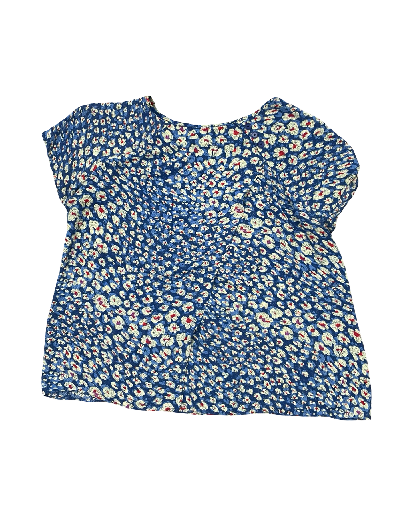 Top Ss By Cabi In Blue & Cream, Size:L