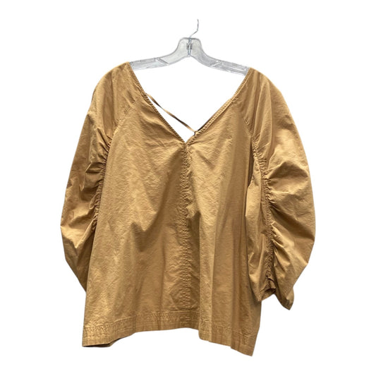 Top 3/4 Sleeve By Loft In Tan, Size:Xl