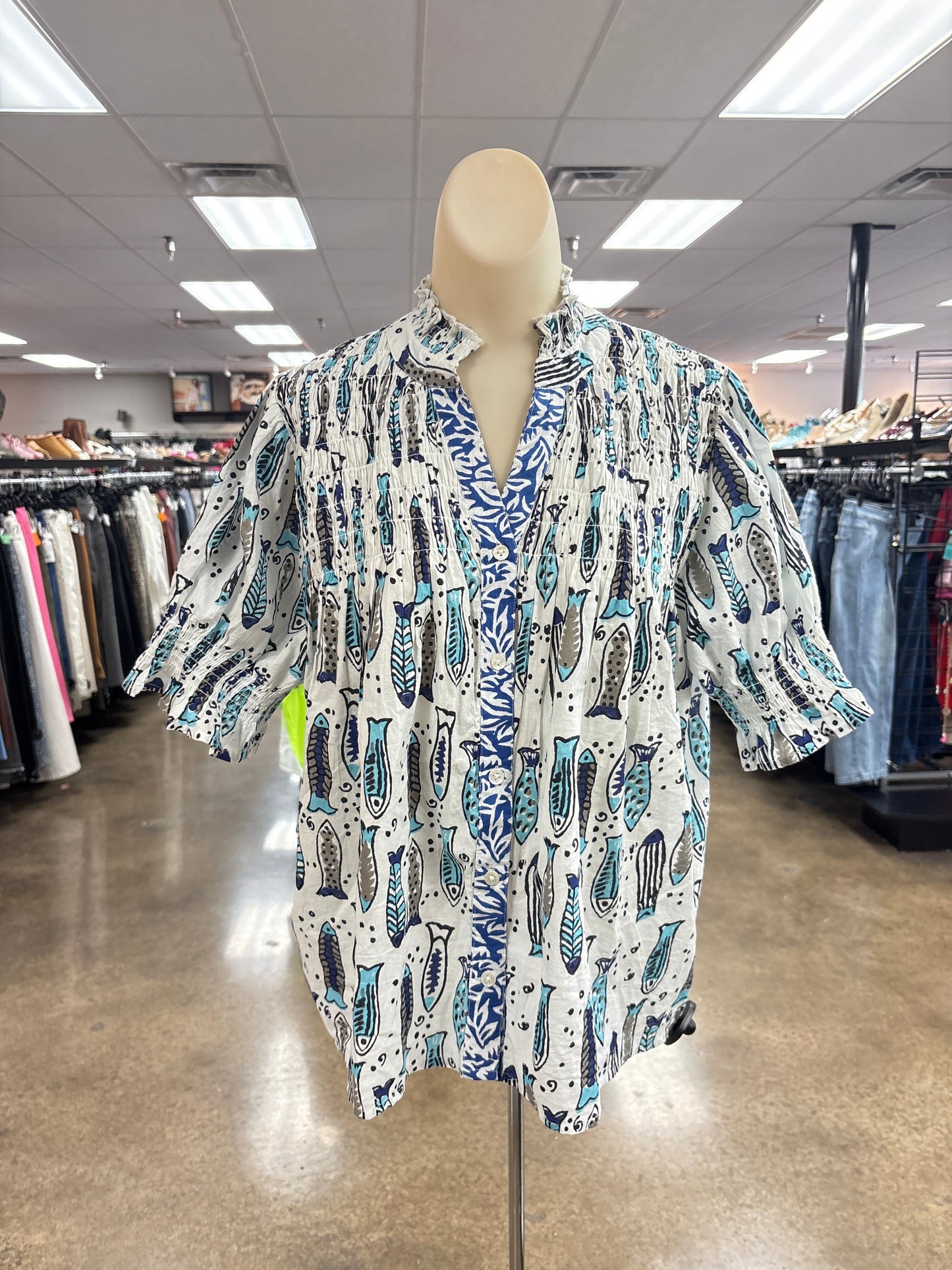 Top Ss By Thml In Blue & White, Size:L