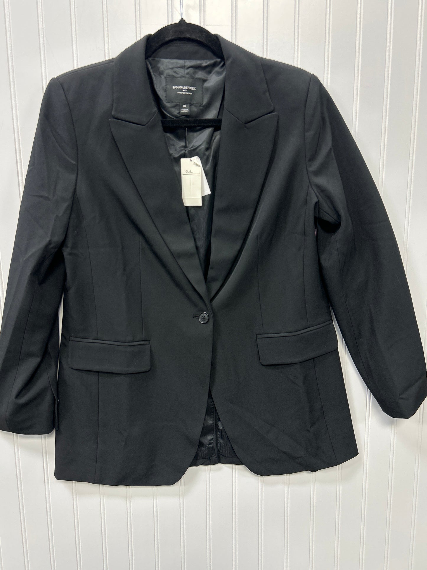 Blazer By Banana Republic In Black, Size:10 NWT