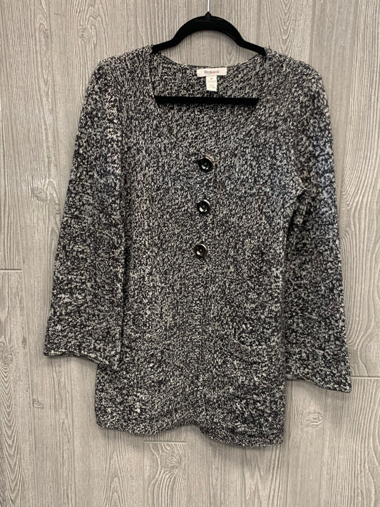 Sweater Cardigan By Style And Company In Black, Size: M