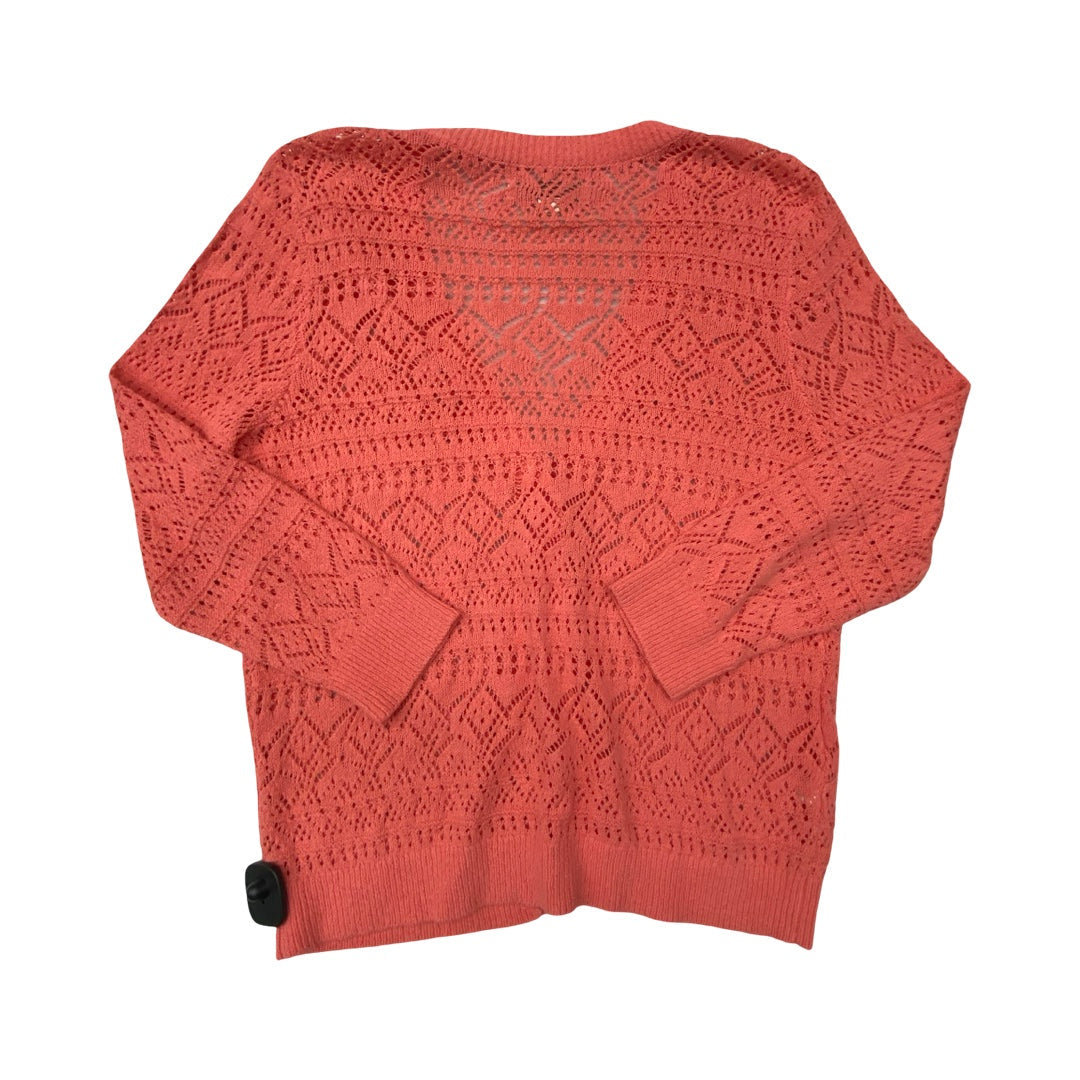 Sweater Cardigan By Loft In Pink, Size:Xl