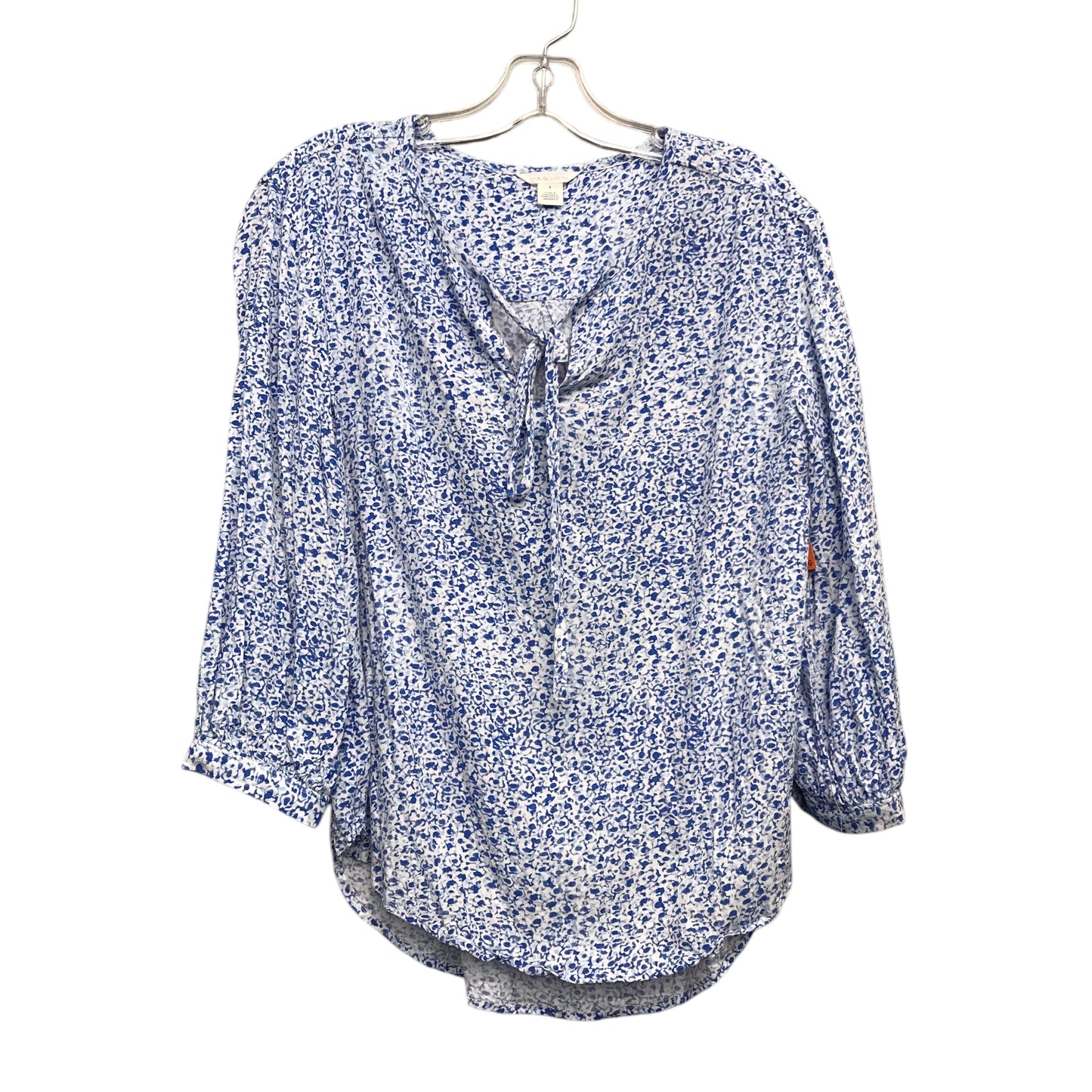 Top 3/4 Sleeve By Caslon In Blue & White, Size:S