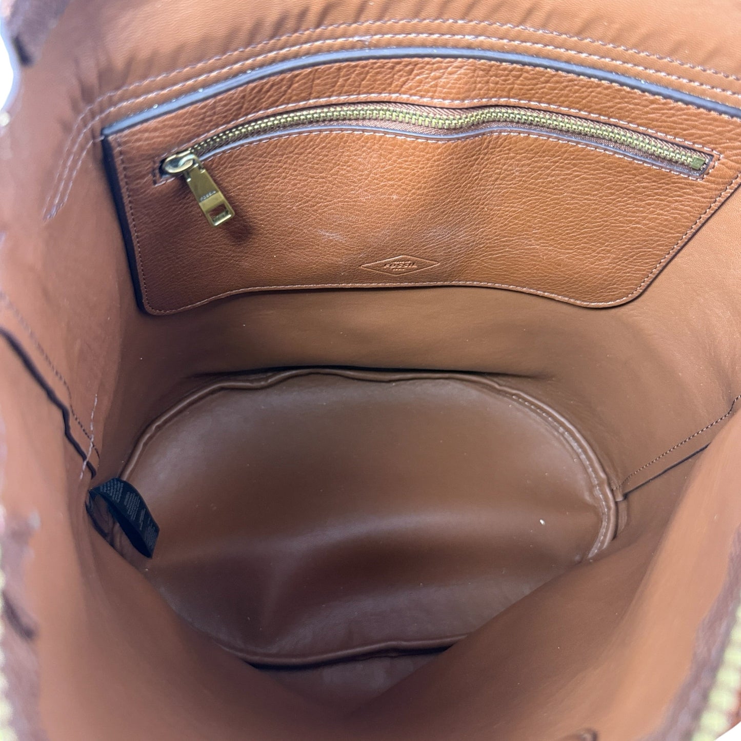 Haven Leather Bucket Bag
 By Fossil, Size: Medium
