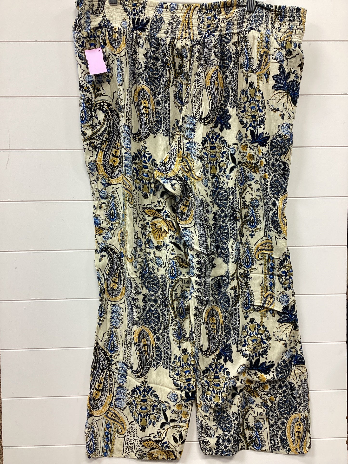 Pants Linen By Maurices In Blue & Yellow, Size:2X