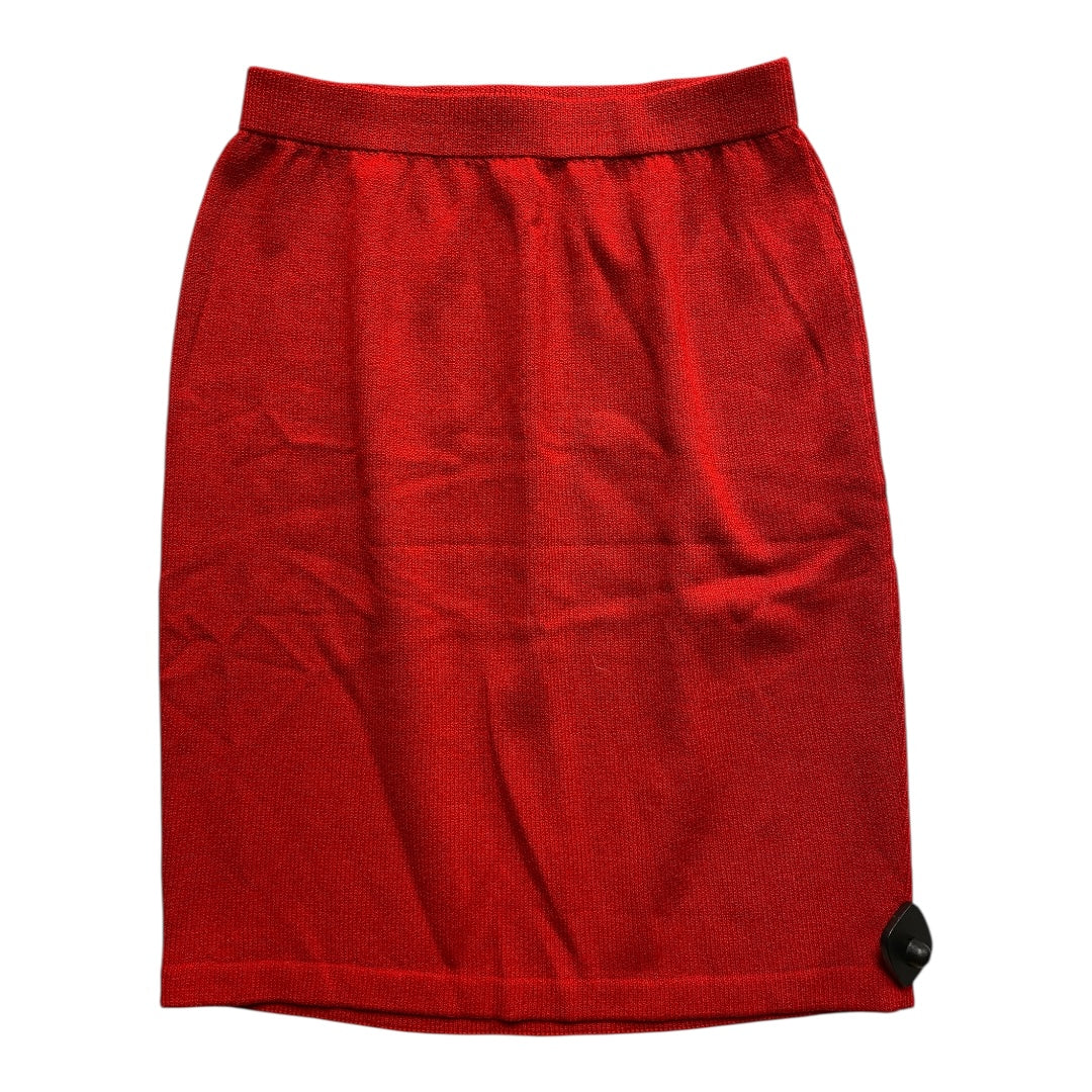 Skirt Designer By St John Collection In Red, Size:L
