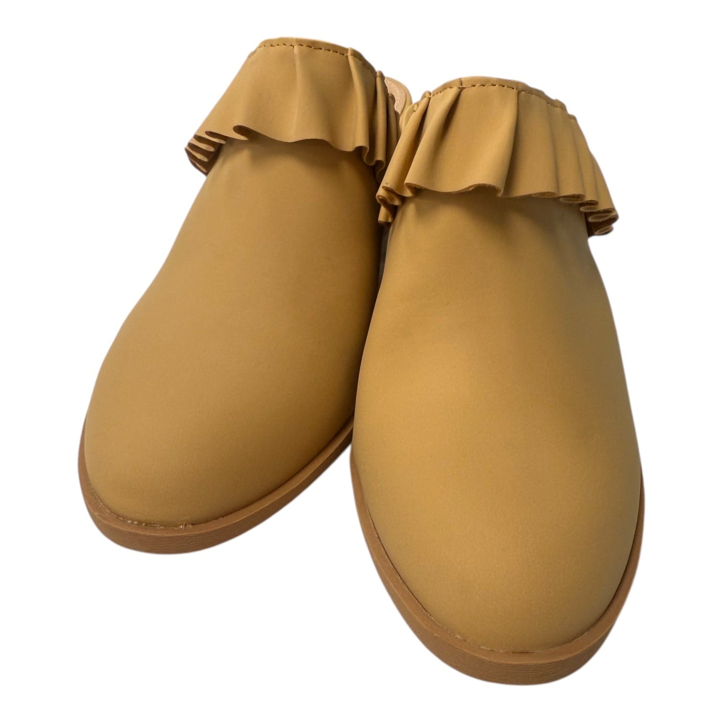 Shoes Heels Block By zby In Tan, Size:6.5