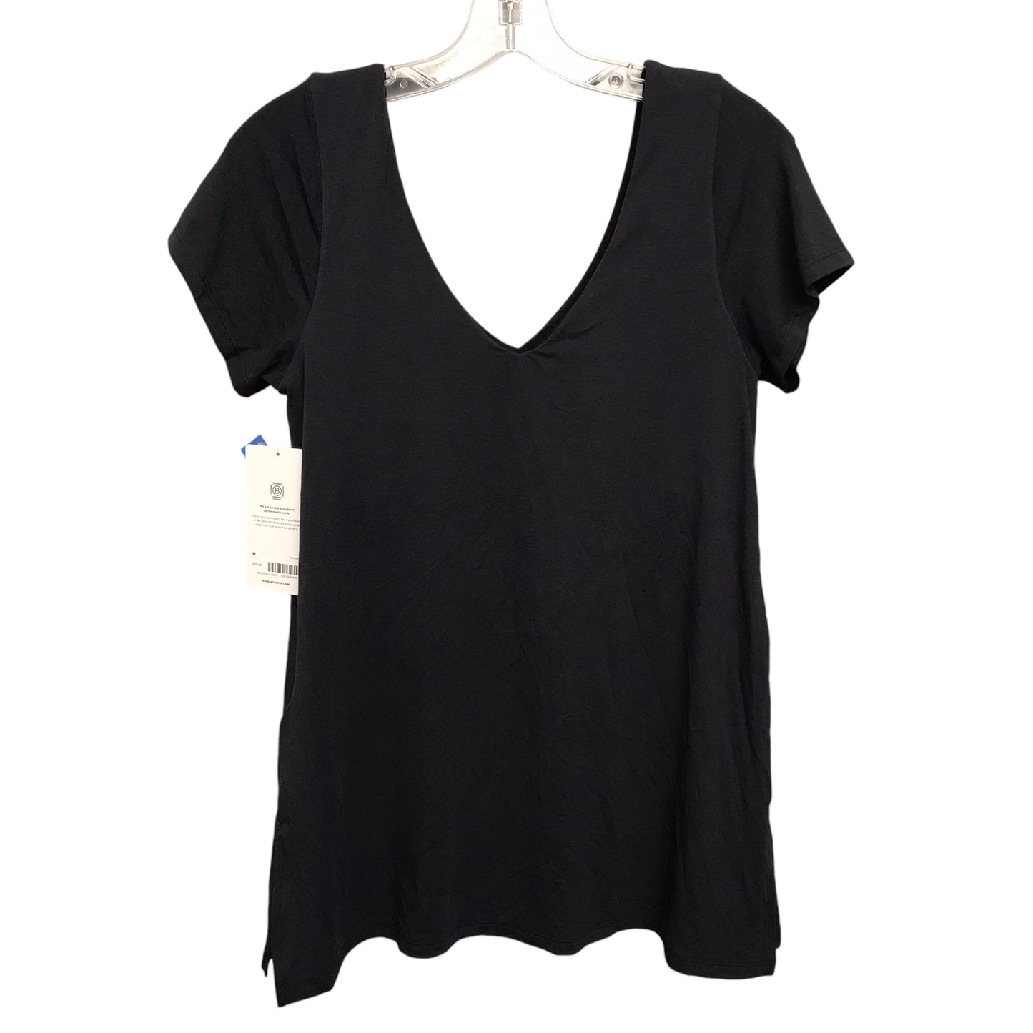 Athletic Top Ss By Athleta In Black, Size:M