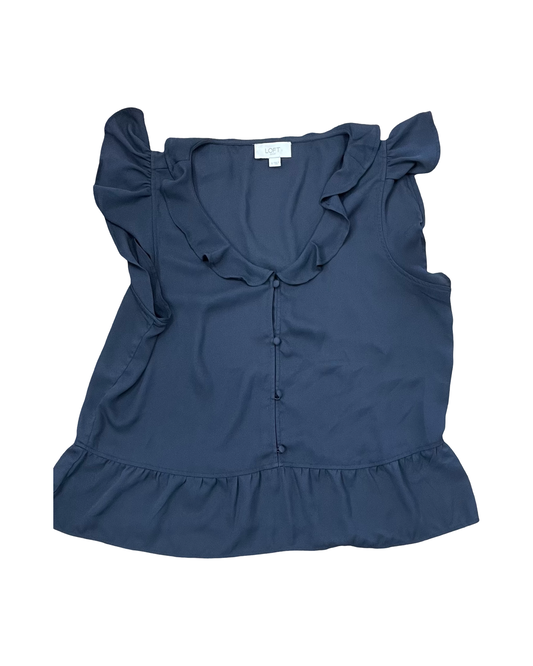 Top Sleeveless By Loft In Grey, Size:S