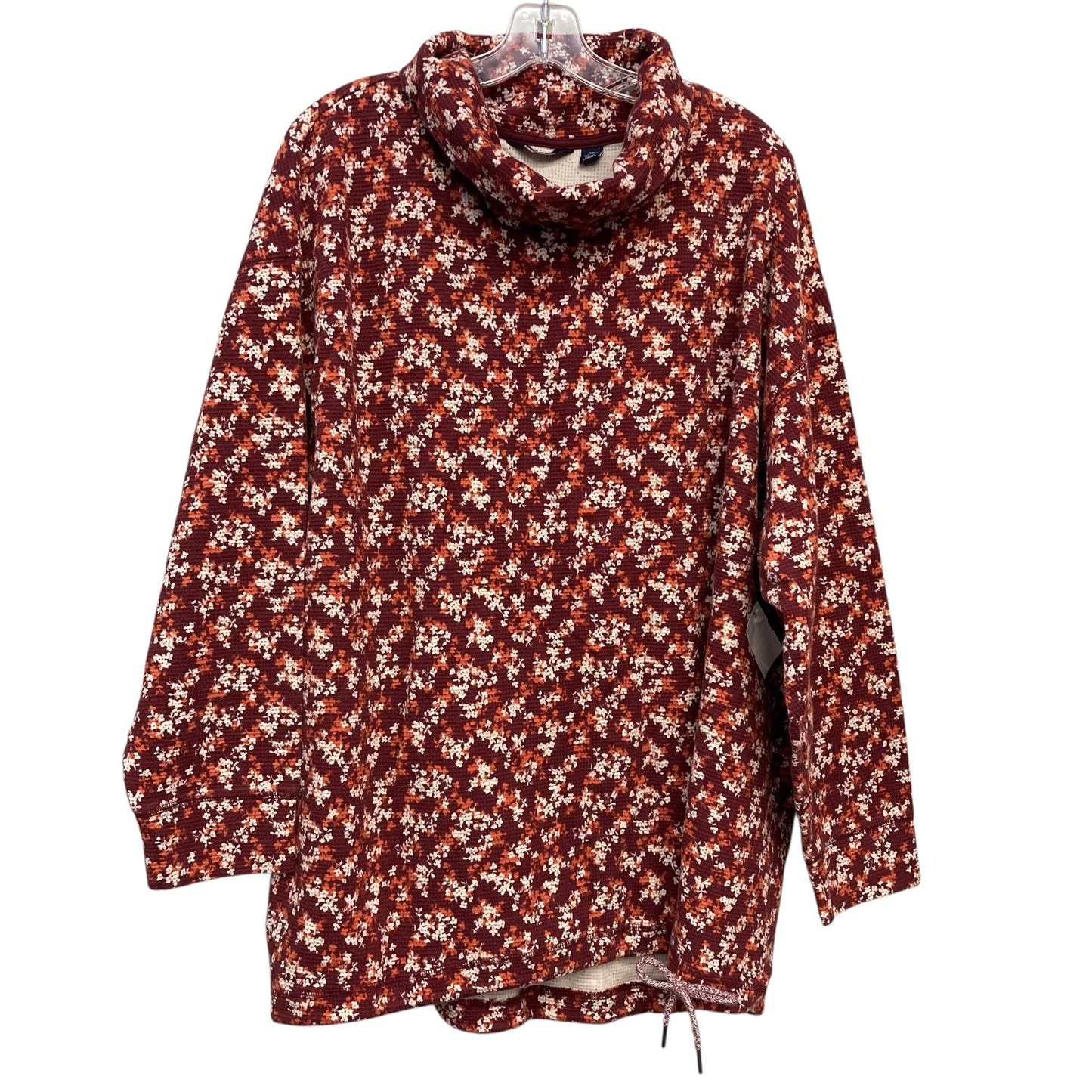 Top Ls By Lands End In Orange & Red, Size:3X