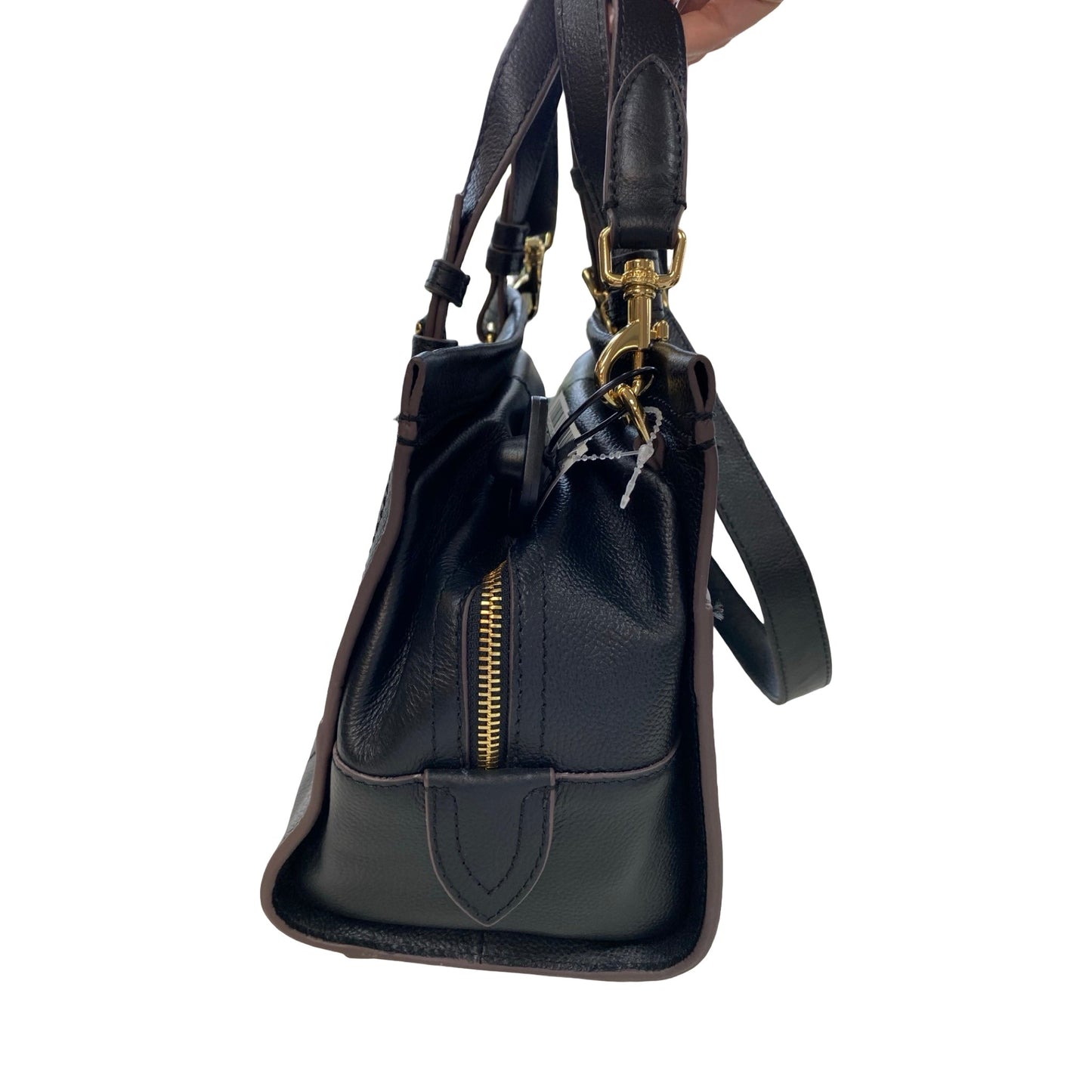 Handbag Leather By Aimee Kestenberg In Black, Size:Medium