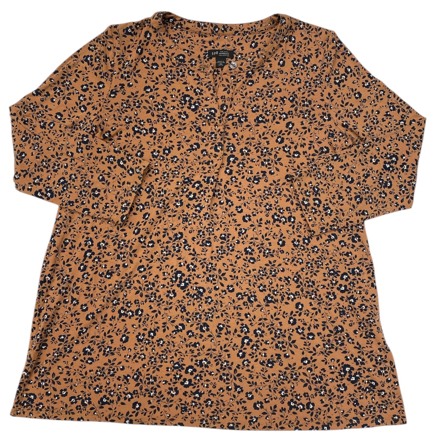 Top Ls By J. Jill In Floral Print, Size:Xs