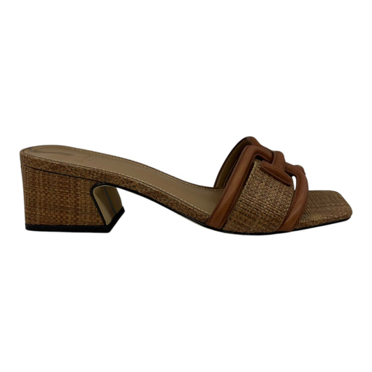 Sandals Heels Block By Sam Edelman In Brown, Size:8.5