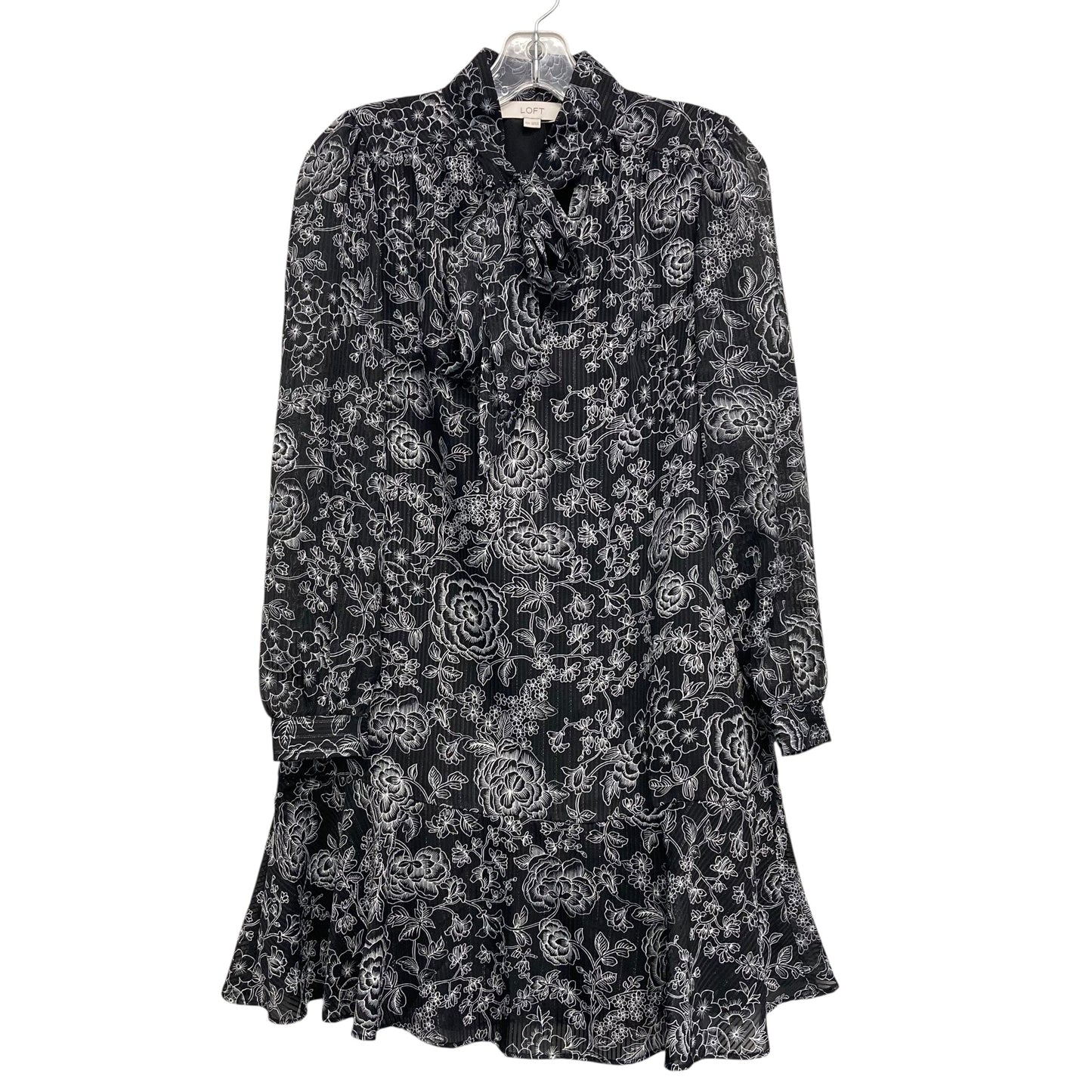 Dress Work By Loft In Black & White, Size:Xs