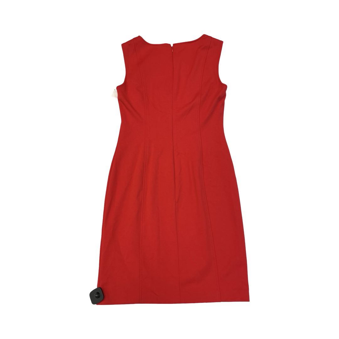 Dress Casual Midi By Calvin Klein In Red, Size:6