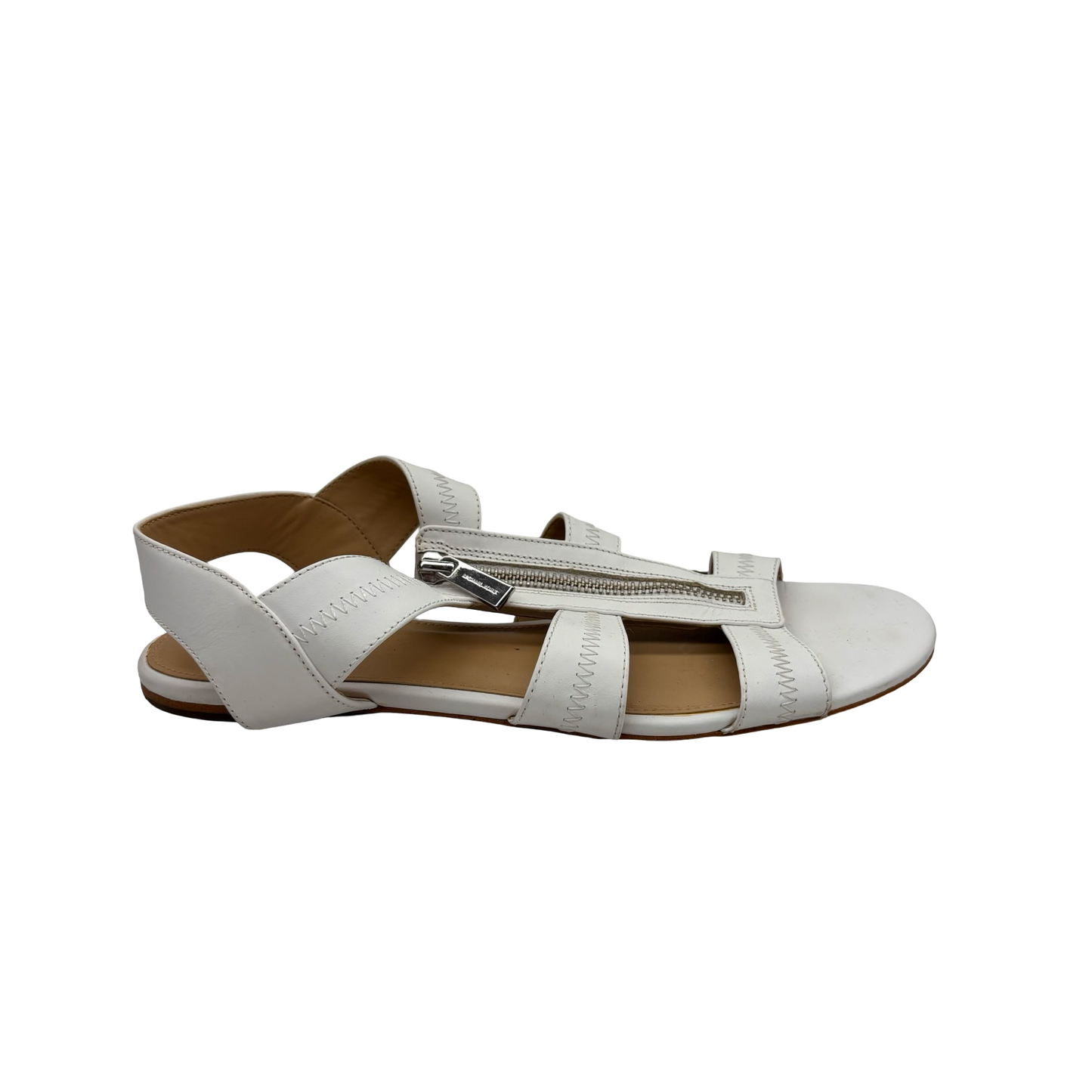 Sandals Designer By Michael Kors In White, Size:9.5