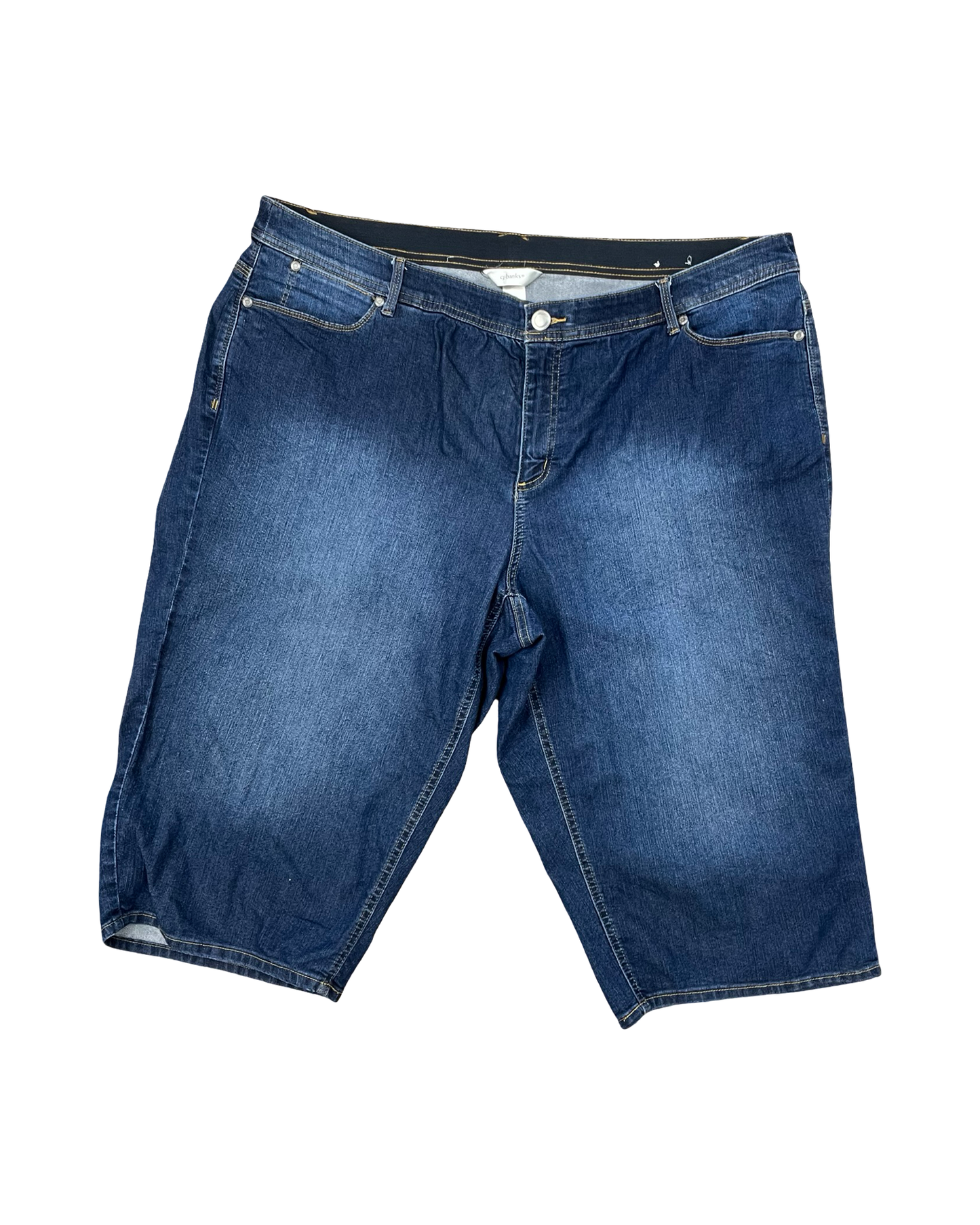 Jeans Cropped By Cj Banks In Blue Denim, Size:20