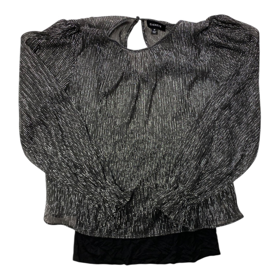Top Ls By Evereve In Silver, Size:M