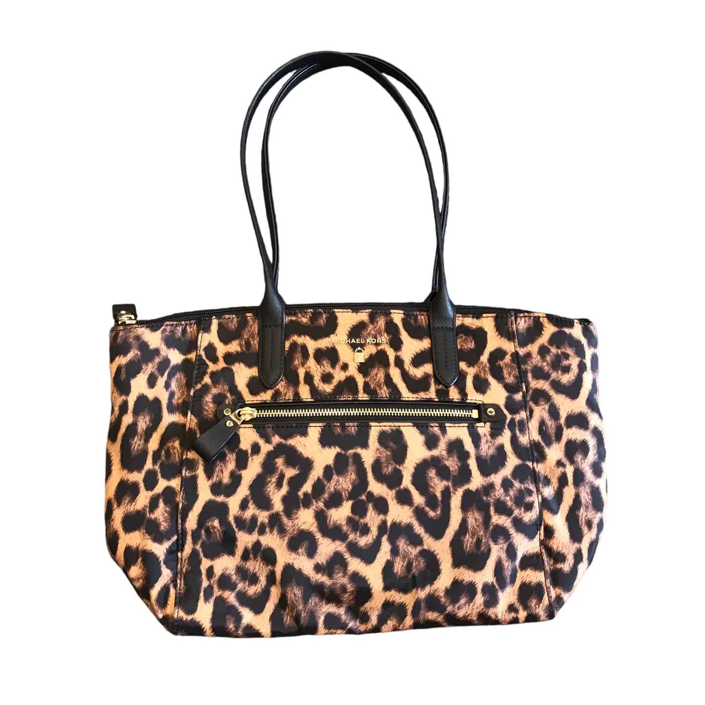 Handbag Designer By Michael Kors In Animal Print, Size:Large