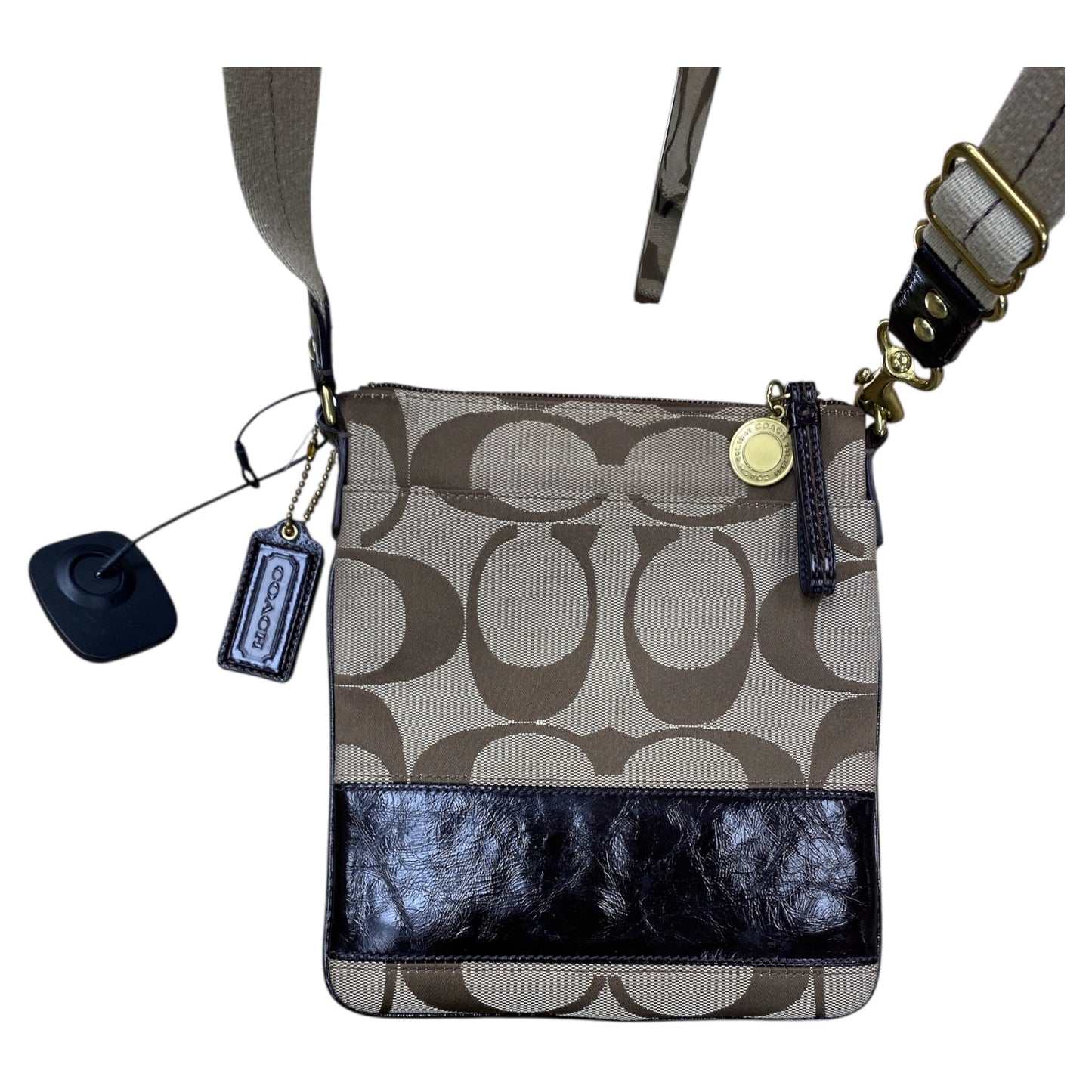 Handbag Designer By Coach In Brown, Size:Small