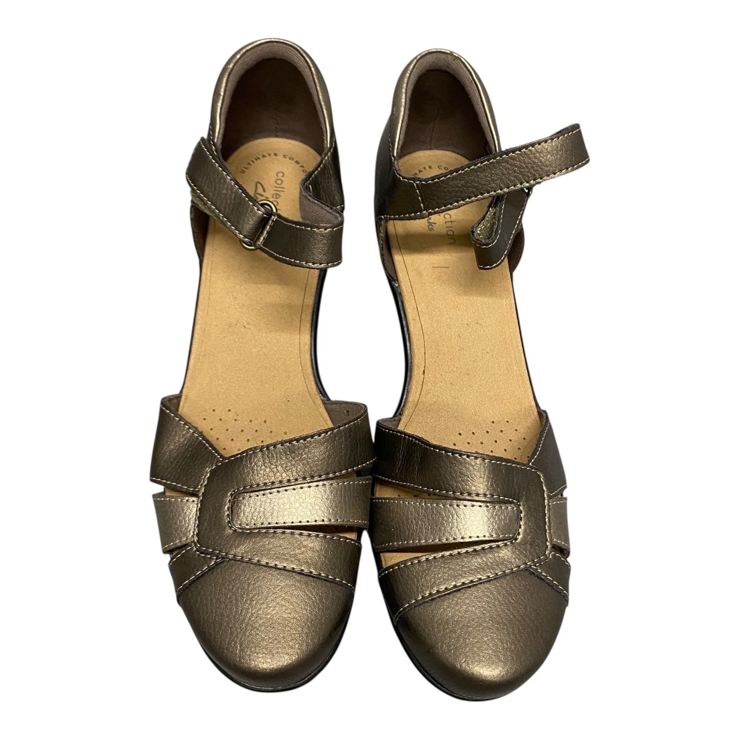 Shoes Heels Block By Clarks In Taupe, Size:9.5