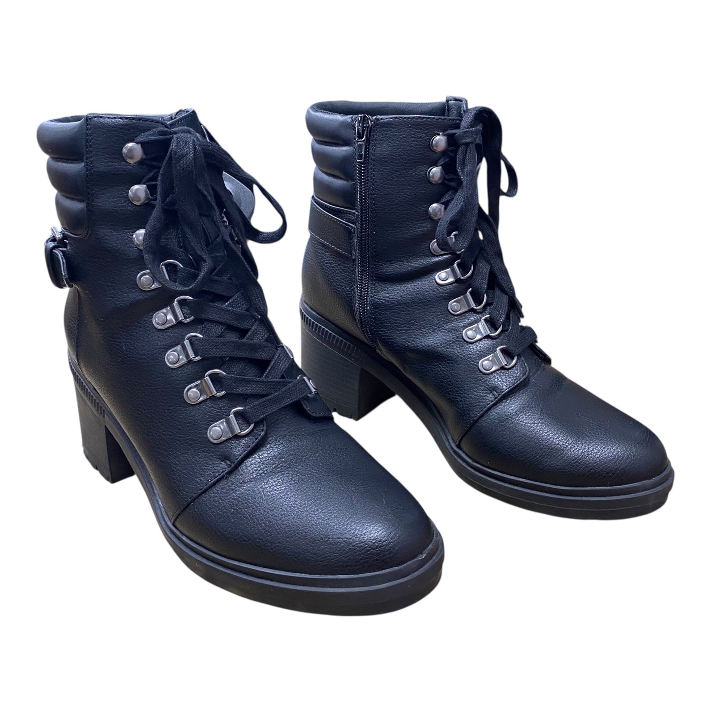 Boots Ankle Heels By Mix No 6 In Black, Size:10