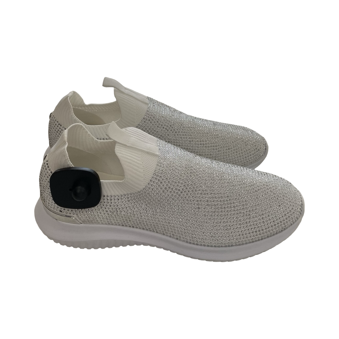 Shoes Athletic By Anne Klein In Silver & White, Size:9.5