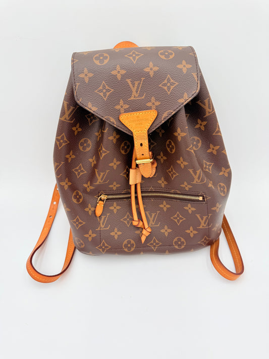 Backpack Luxury Designer By Louis Vuitton In Brown, Size:Medium