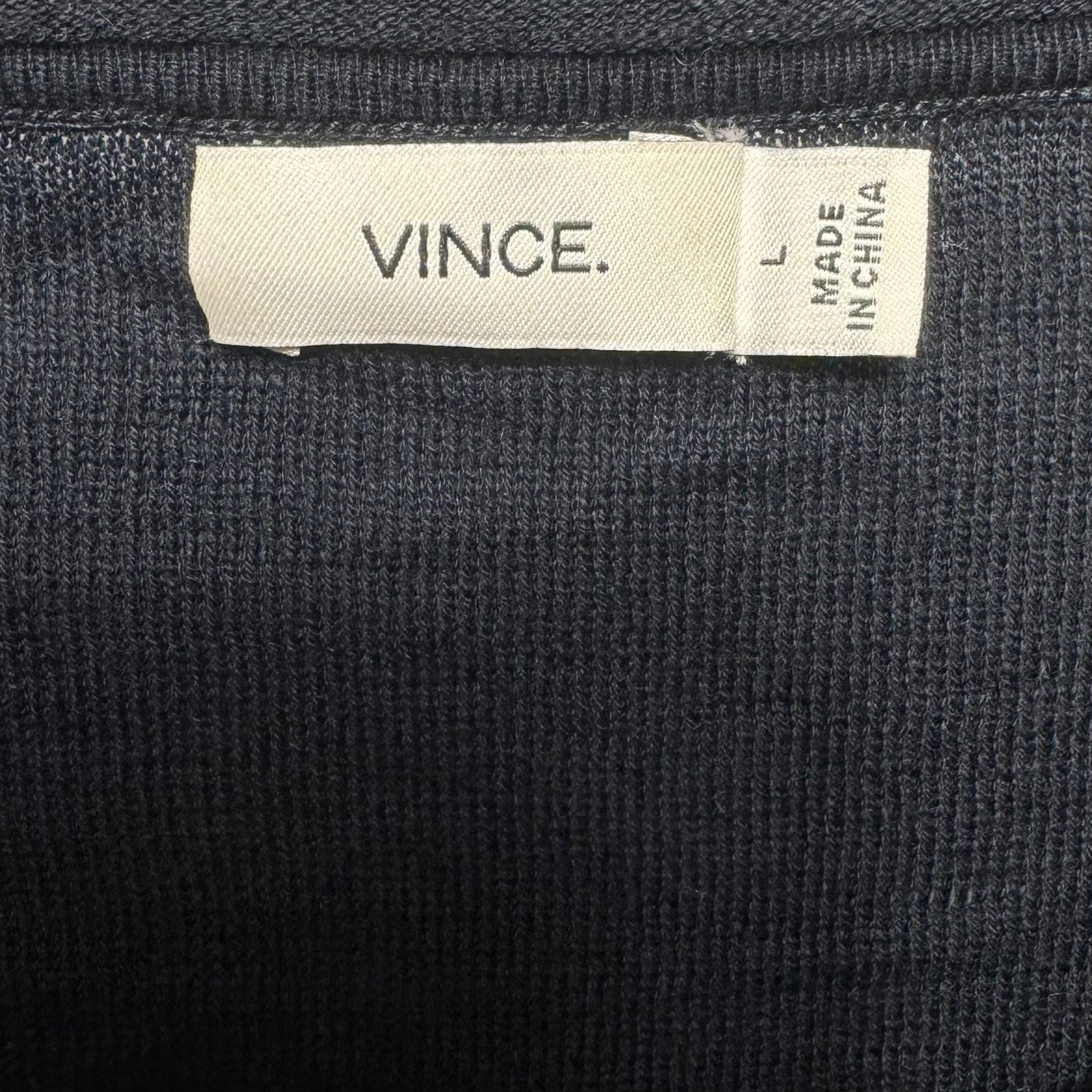 Top Long Sleeve Basic By Vince In Navy, Size: L