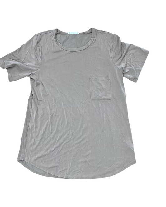 Top Ss Basic By Zenana In Tan, Size:M