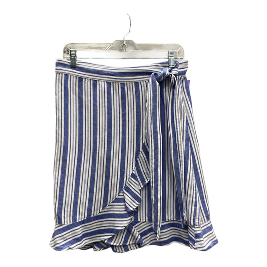 Skirt Mini & Short By Loft In Blue & White, Size:S