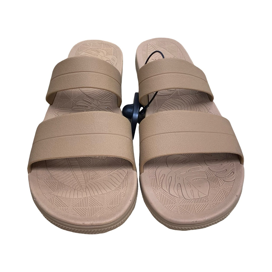 Sandals Flats By Sanuk In Beige, Size:8