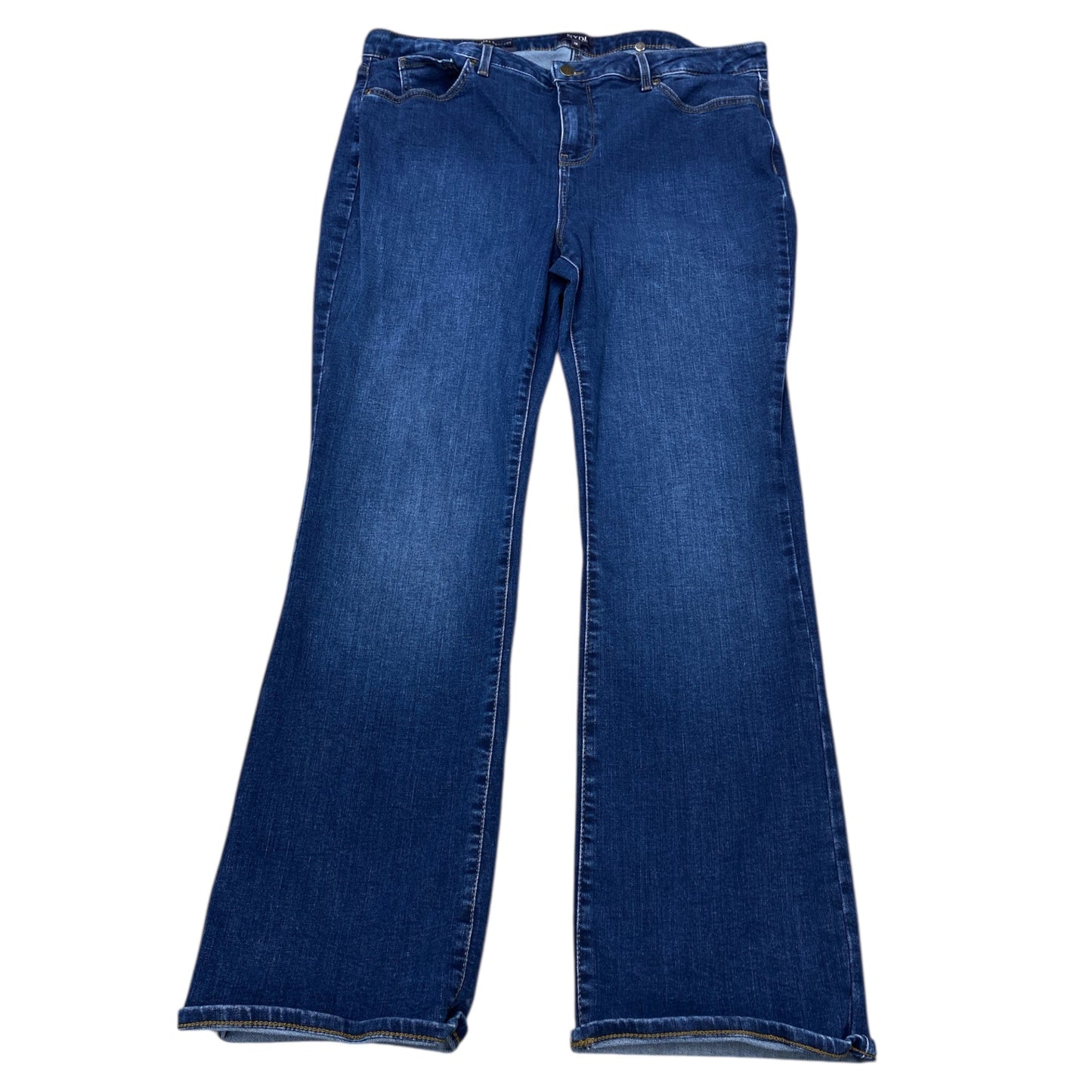 Jeans Boot Cut By Not Your Daughters Jeans In Blue Denim, Size:18