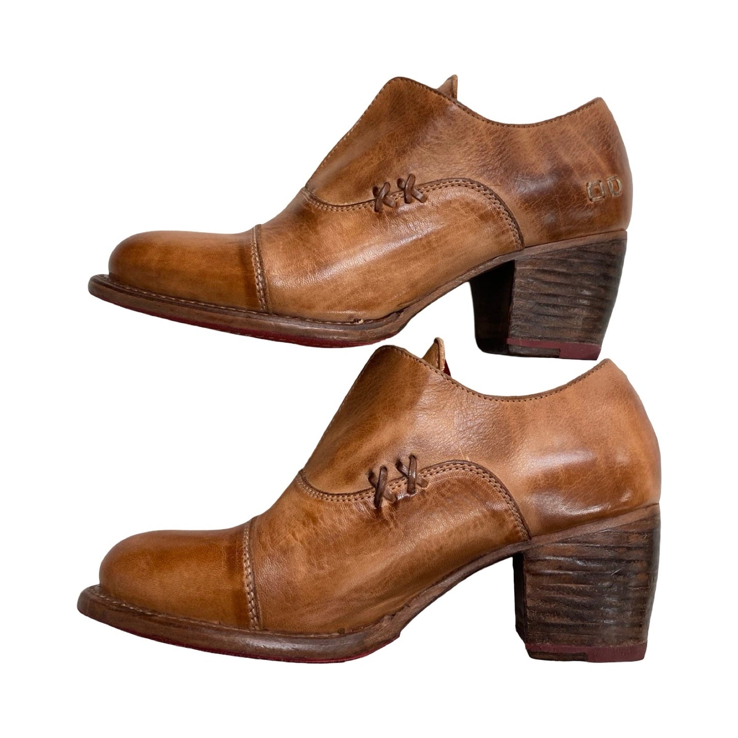 Boots Ankle Heels By Bed Stu In Brown, Size:7