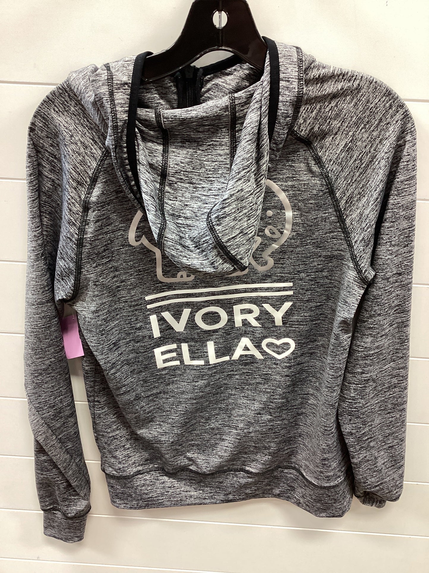 Athletic Top Ls Hoodie By Ivory Ella In Grey, Size:M