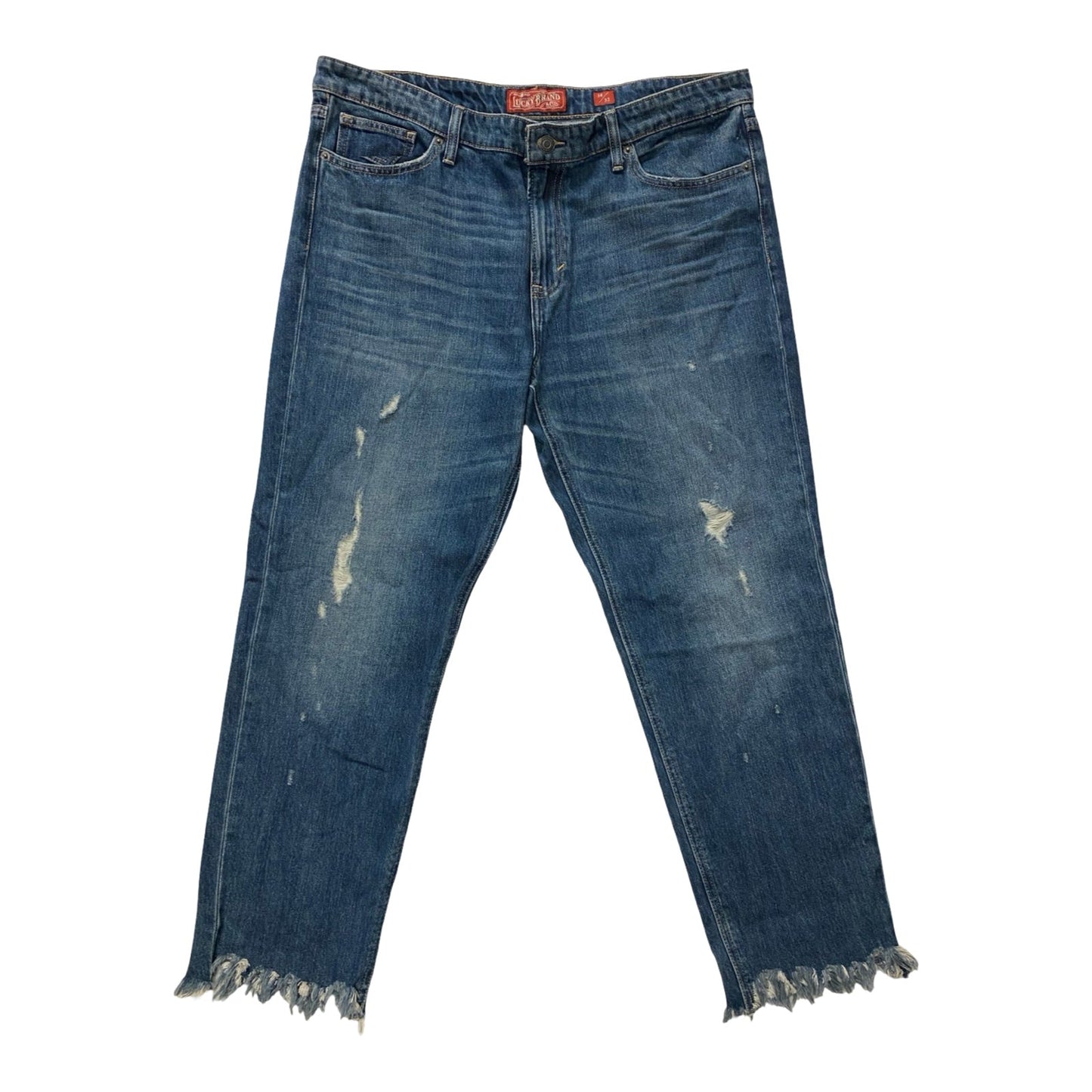 Jeans Boyfriend By Lucky Brand In Blue Denim, Size:14